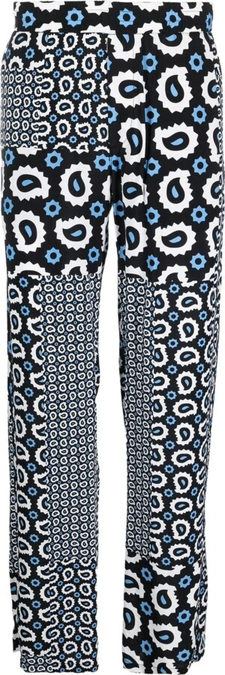 Paisley-Print Straight-Leg Trousers