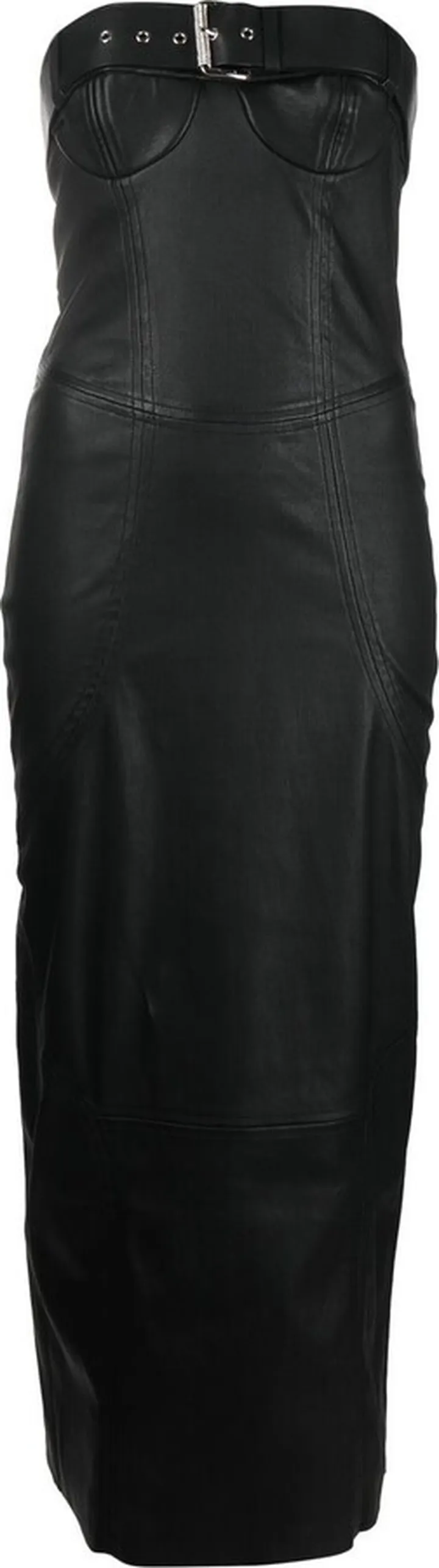 Strapless Leather Dress