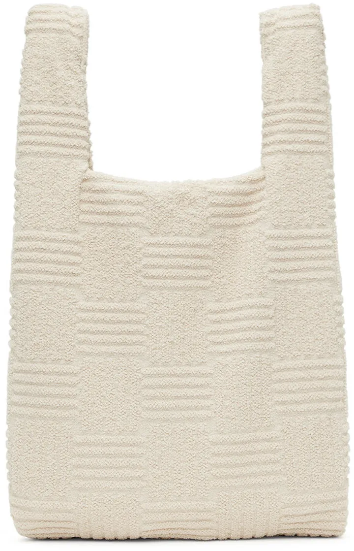 Bottega Veneta Beige Jacquard Tote