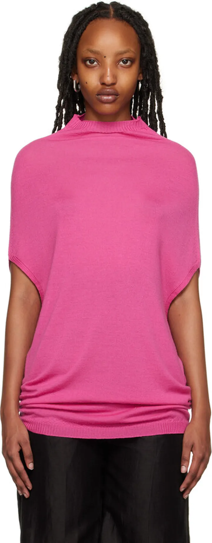 Rick Owens Pink Crater Turtleneck