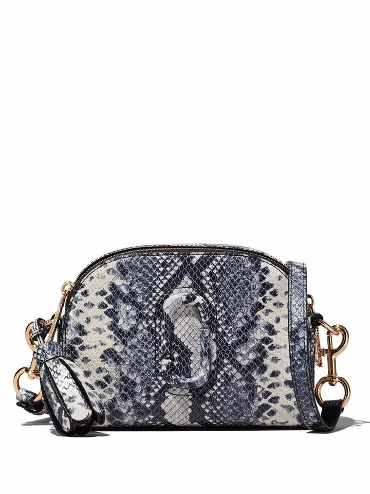 The Snake Embossed Shutter crossbody bag