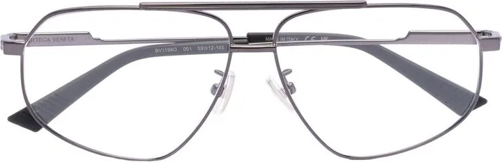 Metallic Aviator-Style Optical Glasses