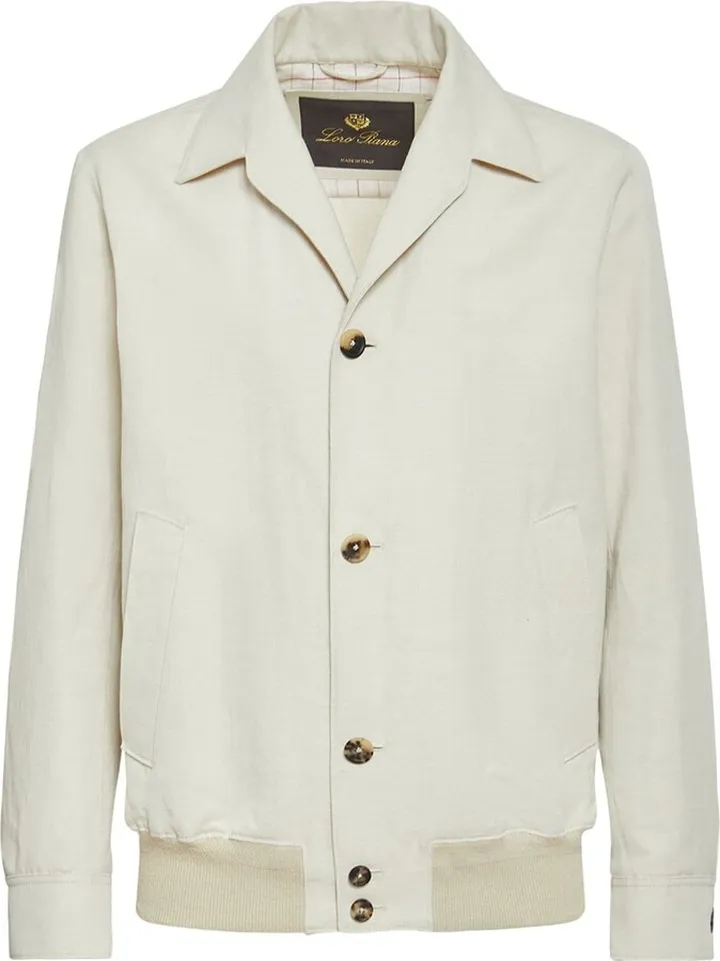 André cotton & linen bomber jacket