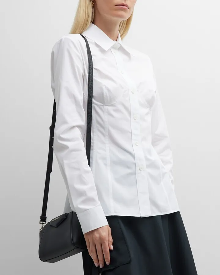 Tailored Bustier Collared Shirt