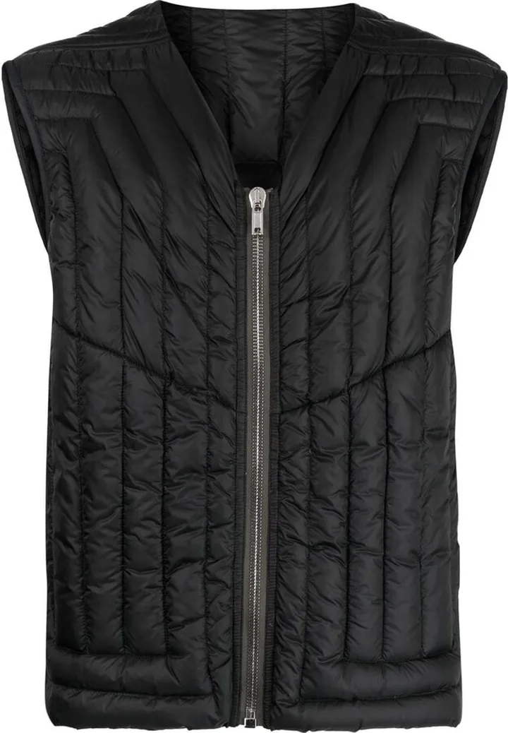 V-neck quilted gilet