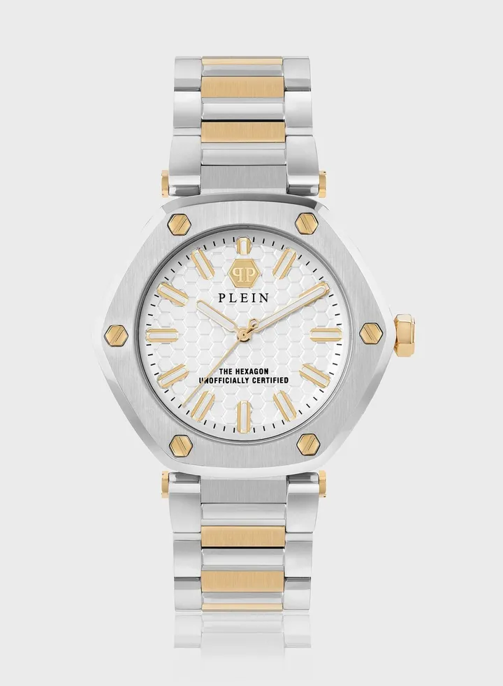 Hexagon Stainless Analog Watch
