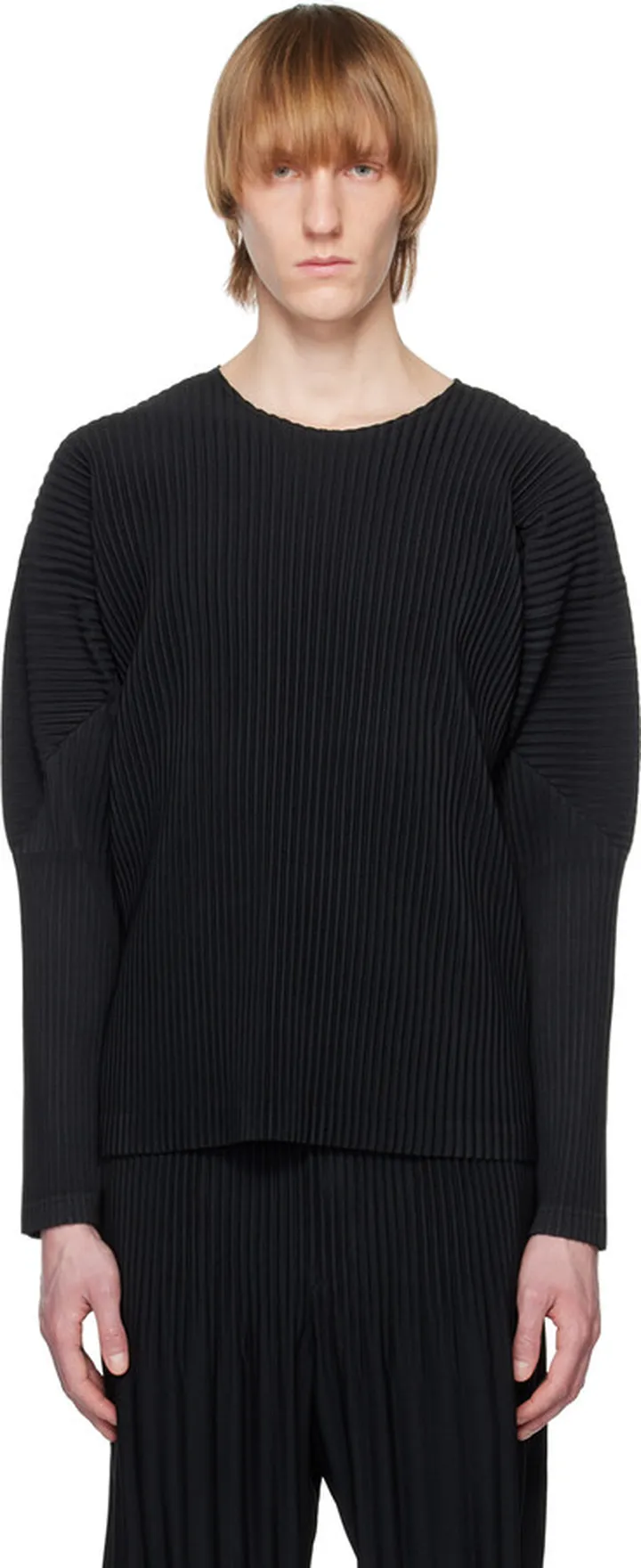 Homme Plissé Issey Miyake Black Basics Long Sleeve T-Shirt