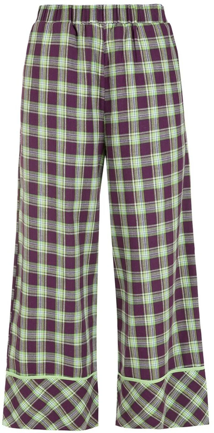 Picnic wide-leg cropped trousers