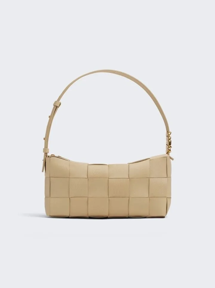 Brick Casette Shoulder Bag Porridge Gold