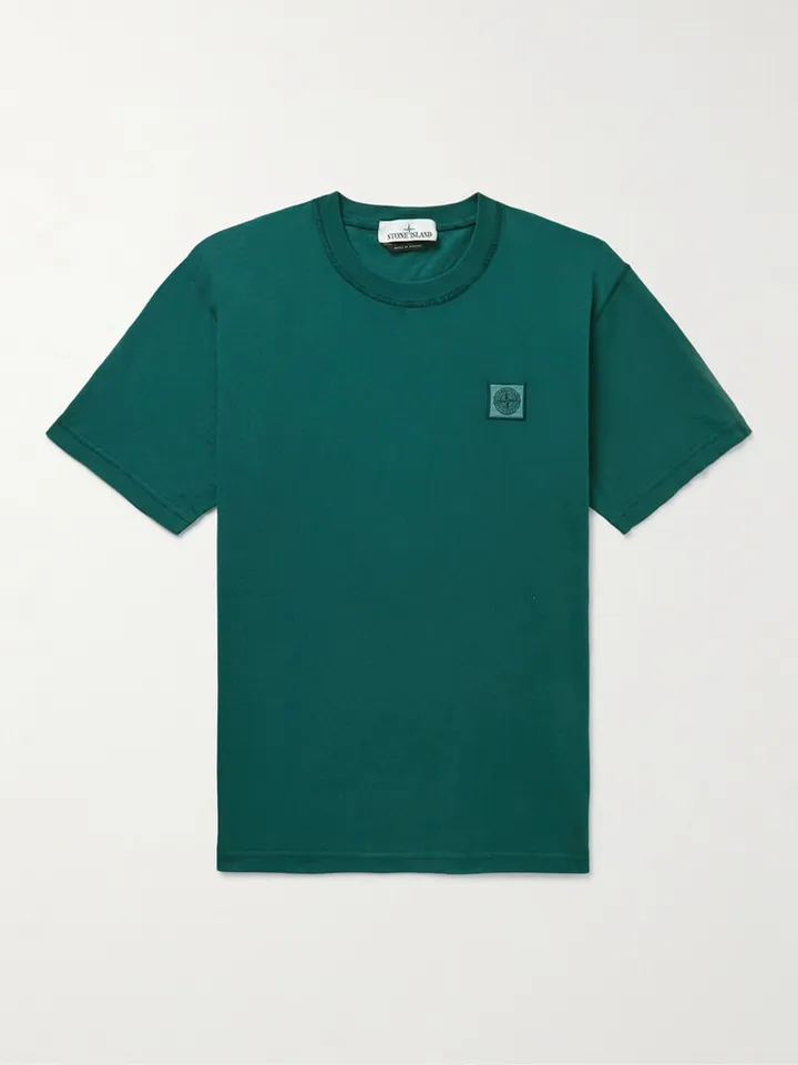 Logo-Embroidered Garment-Dyed Cotton-Jersey T-Shirt