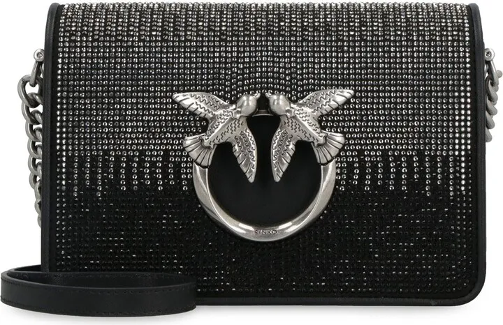 Pinko Logo Plaque Embellished Shoulder Bag