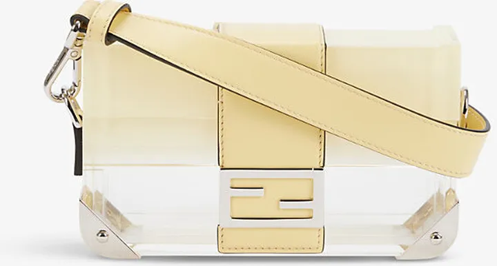 Banana Two-tone Acrylic and Leather Cross-body bag
