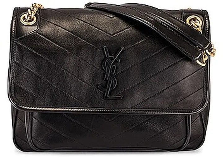 Saint Laurent Medium Niki Chain Bag in Black