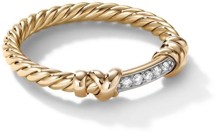 18kt yellow gold diamond Petite Helena wrap ring