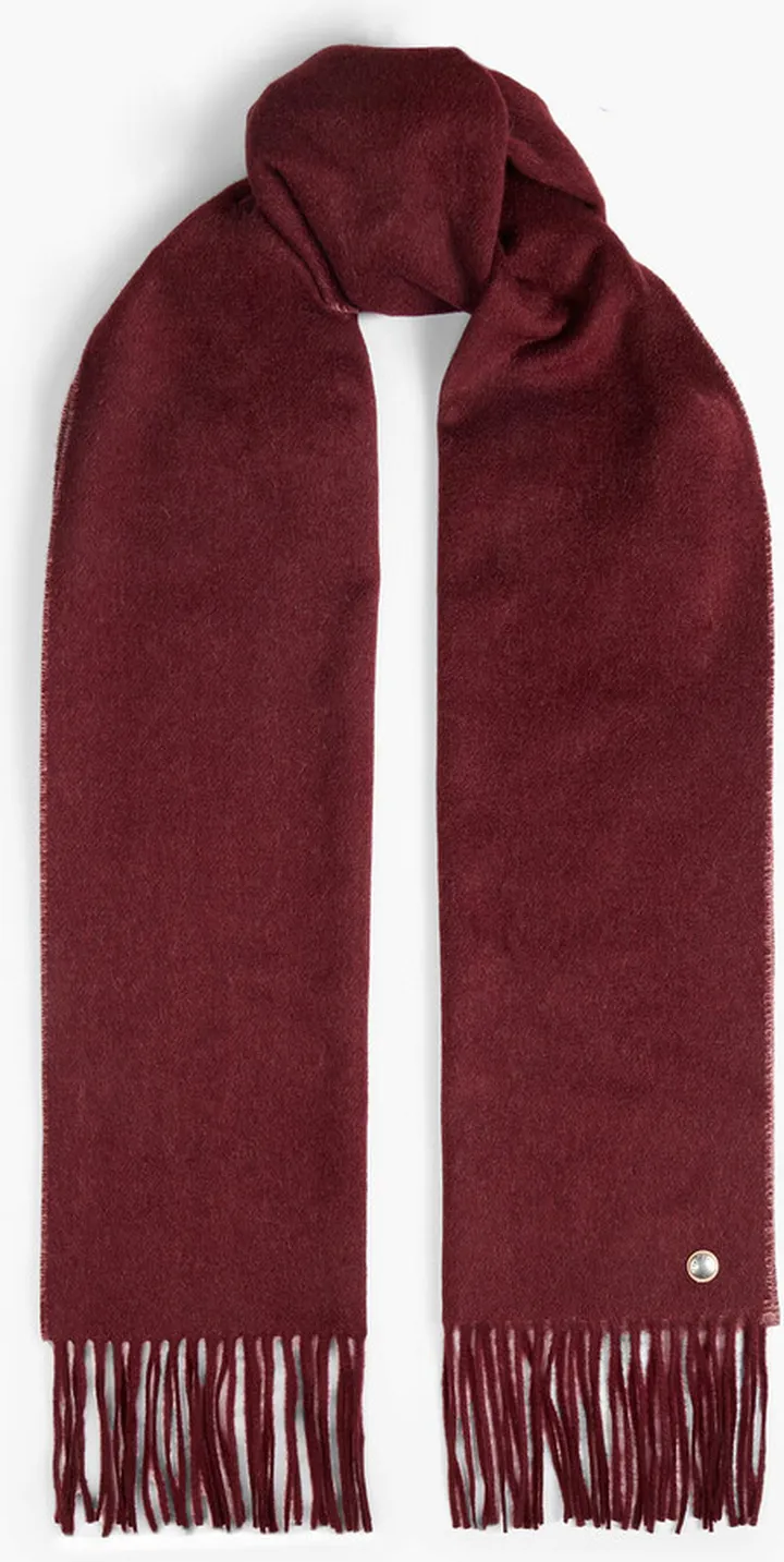 Fringed cashmere scarf
