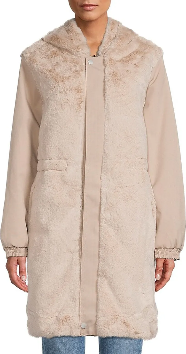 Faux Fur Reversible Parka