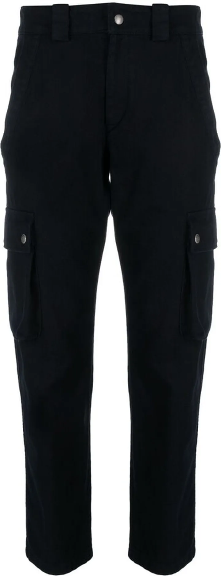 Cropped Cotton Cargo Trousers