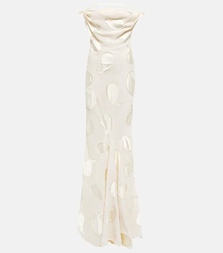 La Robe Draggiu appliqued cotton gown