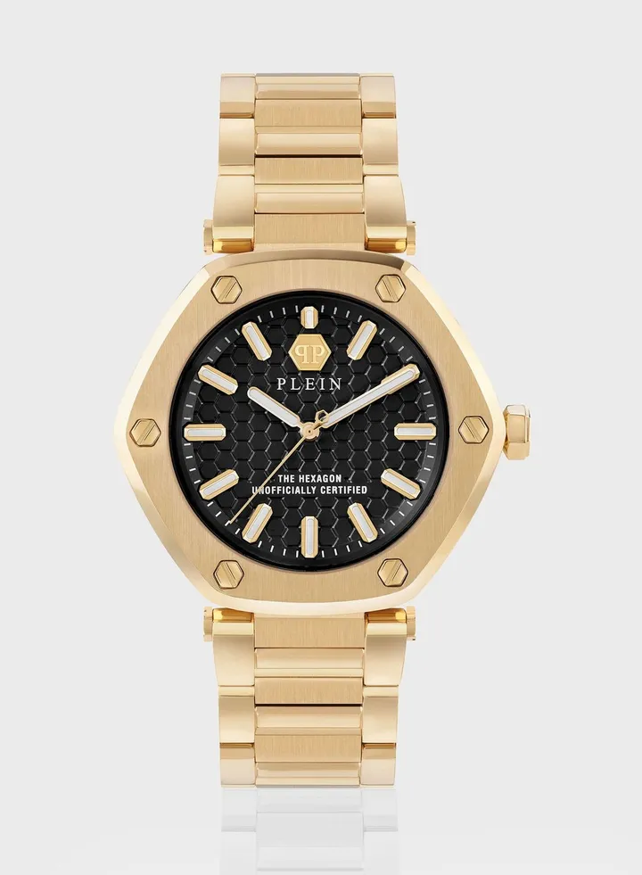 Hexagon Stainless Analog Watch