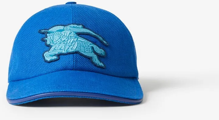 Burberry EKD Appliqué Linen Hemp Cotton Baseball Cap