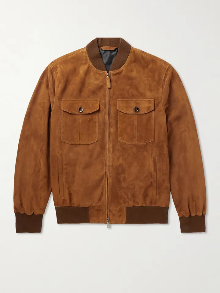 Suede Bomber Jacket