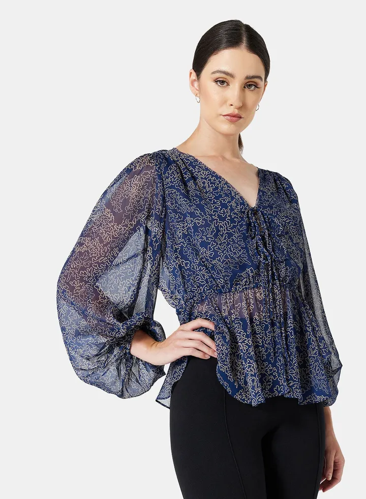 Tie Front Blouse