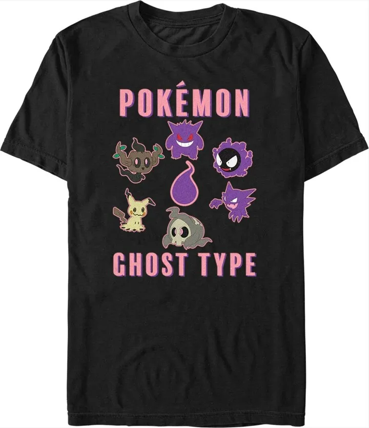 Men's Pokemon Ghost Type Group T-Shirt - Black - Medium