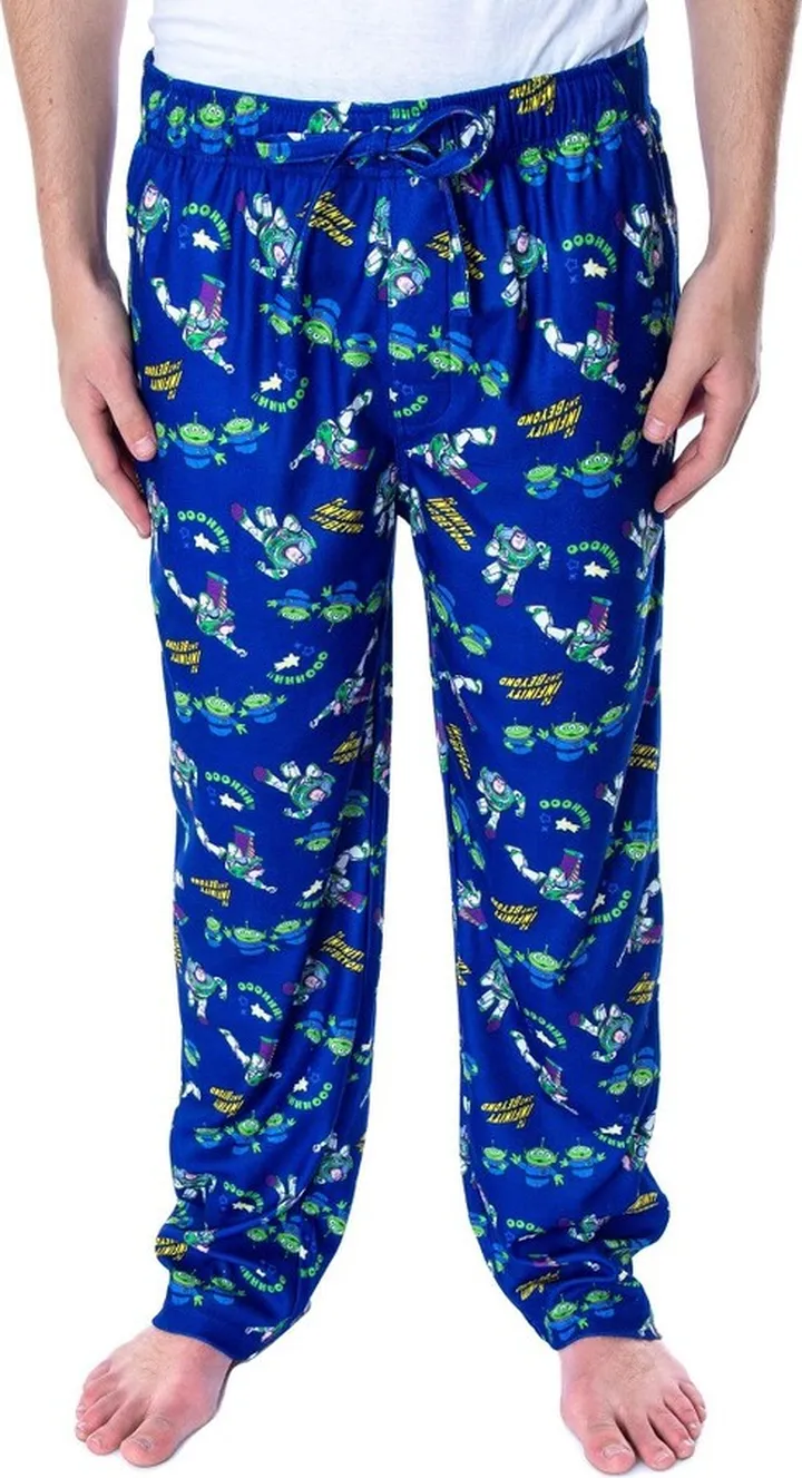 Disney Men's Toy Story Buzz Lightyear To Infinity And Beyond! Pajama Pants (SM) Blue