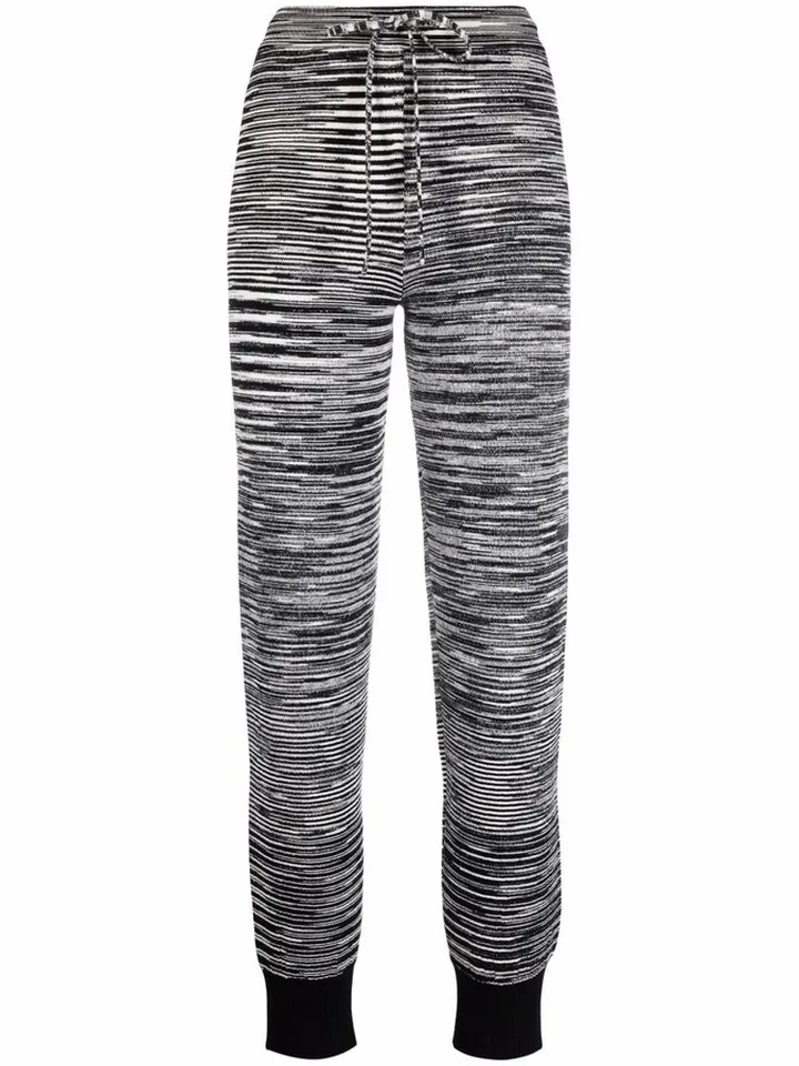 Stripe-Knit Slim Joggers