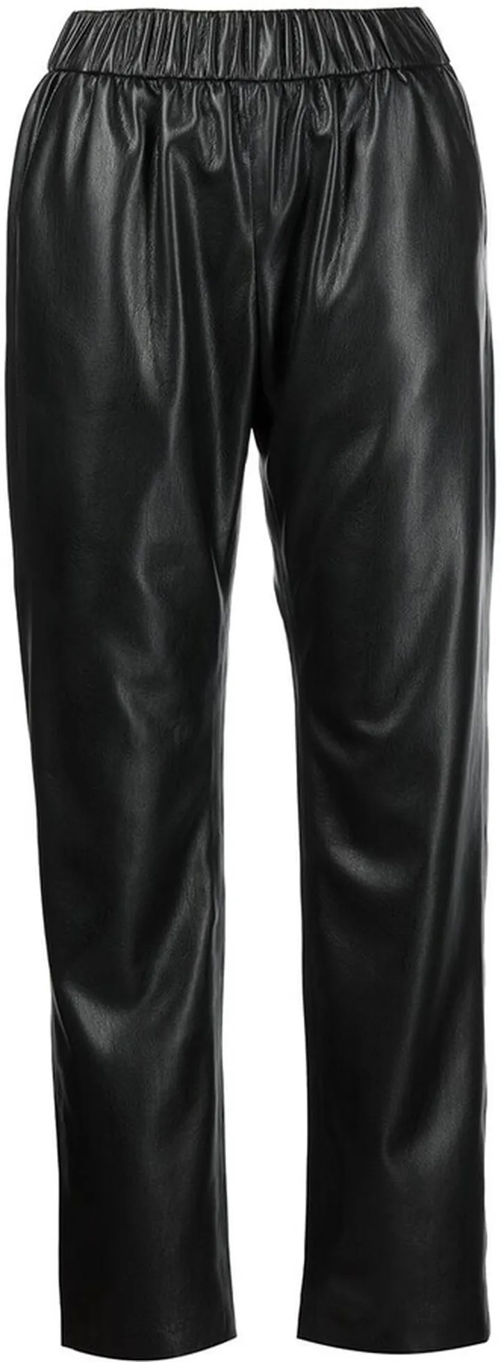 Leather-Effect Elasticated Pants
