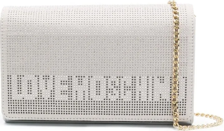 Stud-Embellished Logo Cross Body Bag