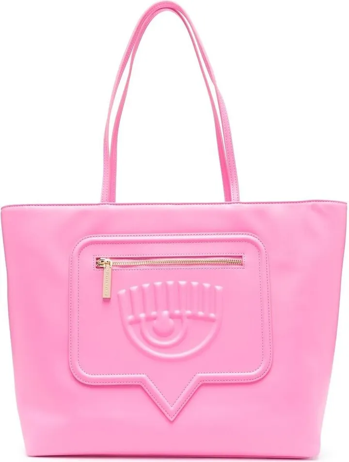 Eyelike-embossed tote bag
