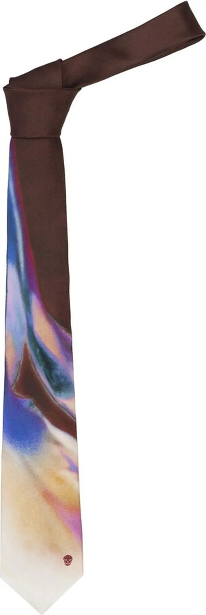 Luminous silk tie