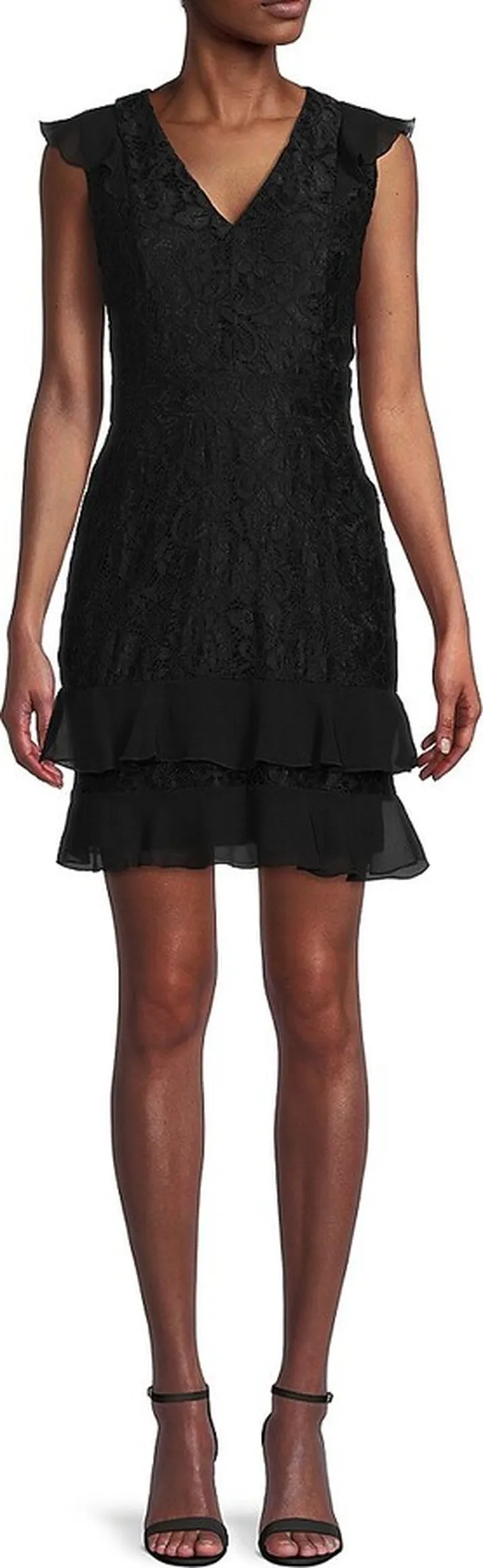 Tiered Lace Mini Dress