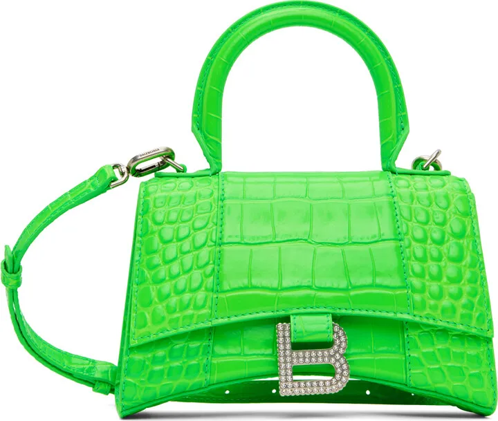 Balenciaga Green XS Hourglass Bag