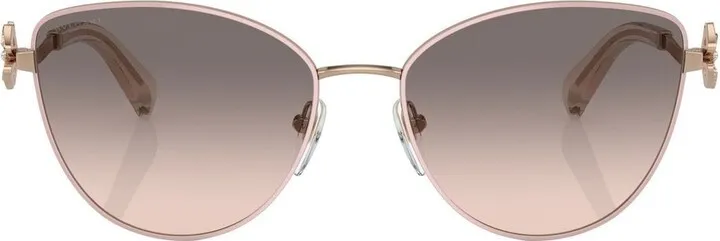 Cat-Eye Frame Logo Sunglasses