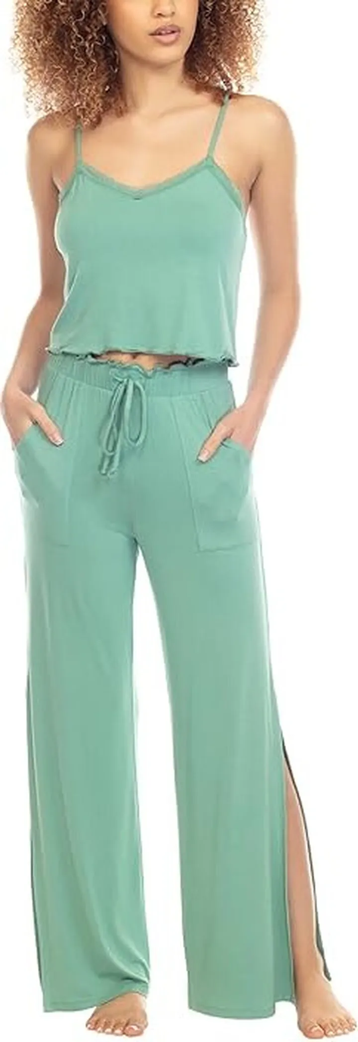 Honeydew Intimates In Tune Jersey Lace Sleep Set (Grounded) Women's Pajama Sets
