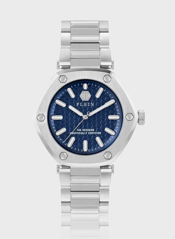 Hexagon Stainless Analog Watch