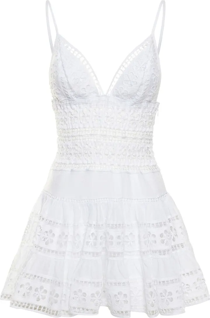 Isca cotton blend mini dress