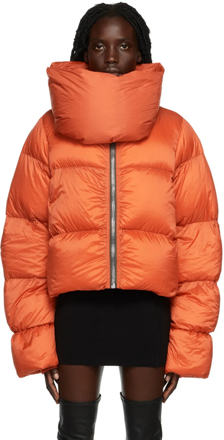 Rick Owens Orange Strobe Down Coat