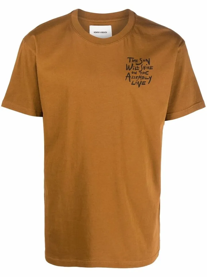 slogan-print organic cotton T-shirt