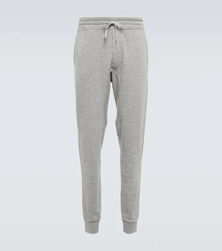 Cotton-blend jersey sweatpants