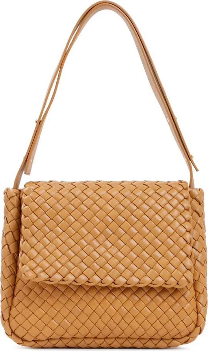 Bottega Veneta Cobble Intrecciato Foldover Top Shoulder Bag