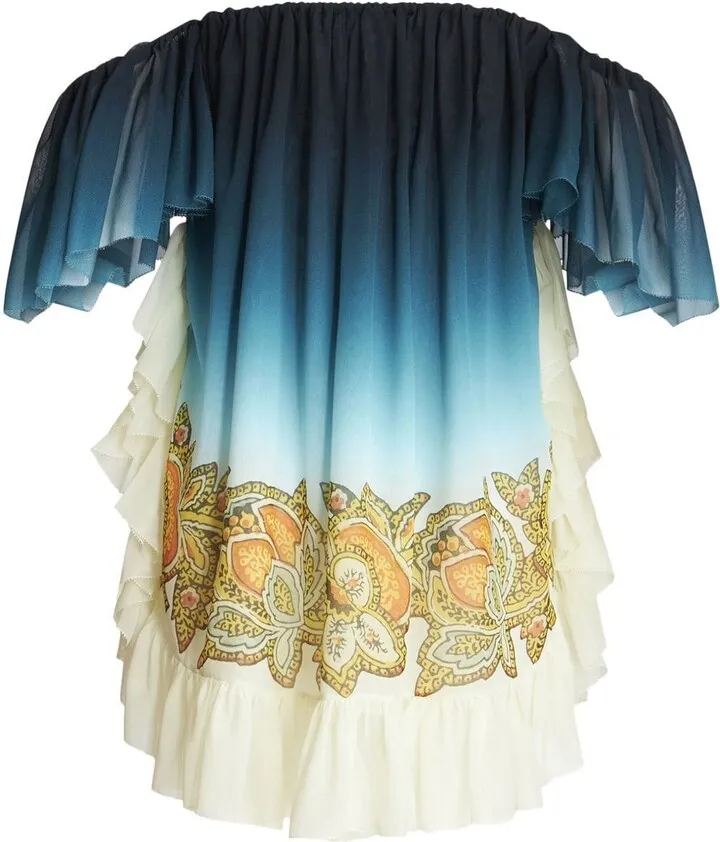 Paisley-Print Silk Dress