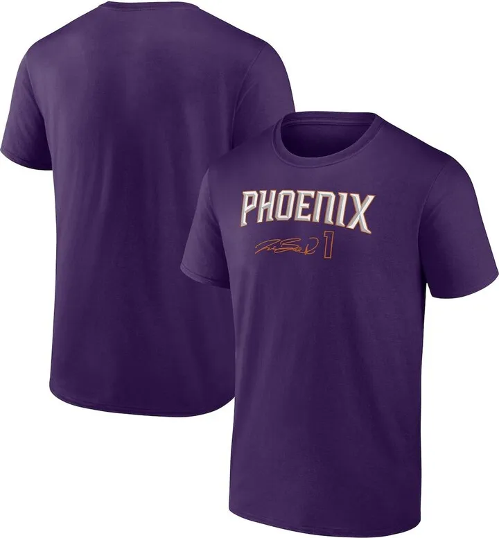 Men's Fanatics Branded Devin Booker Purple Phoenix Suns Name and Number T-shirt