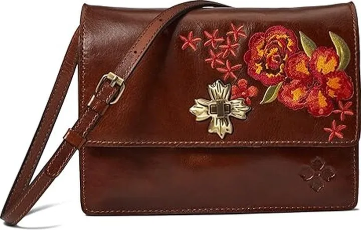 Patricia Nash Consilina Crossbody Organizer (Cognac) Handbags