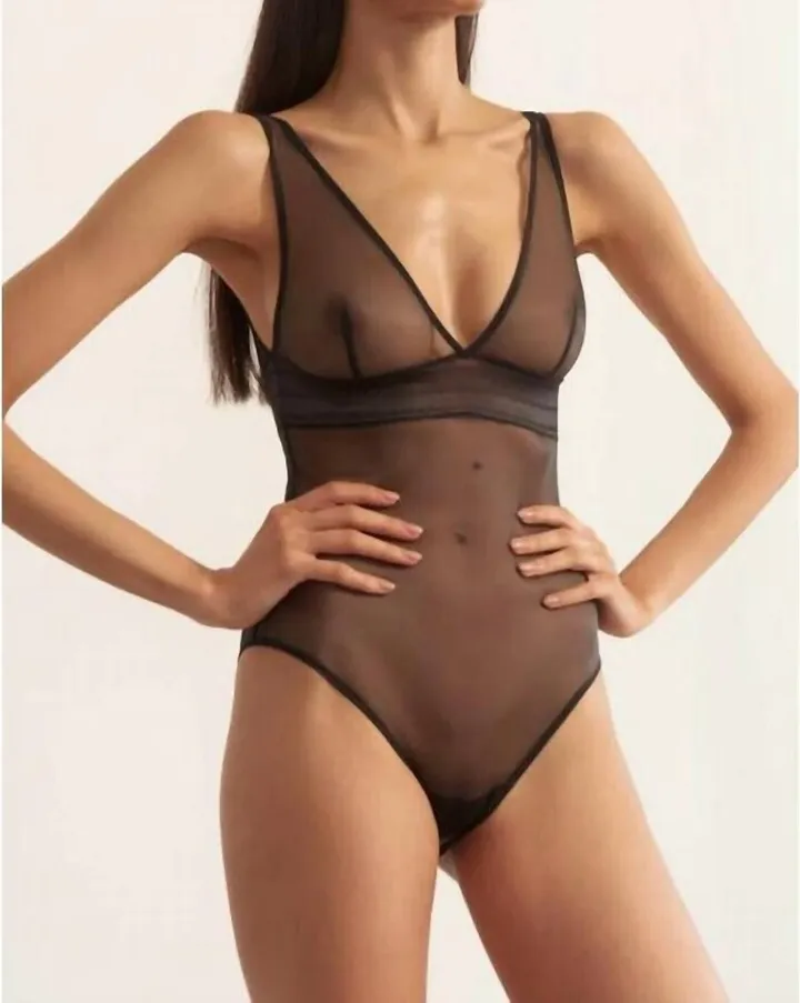 Bare Soft Cup Bodysuit in Black