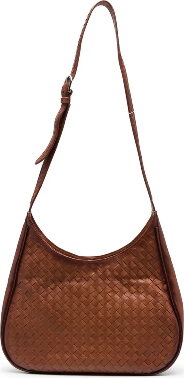 Woven Leather Shoulder Bag