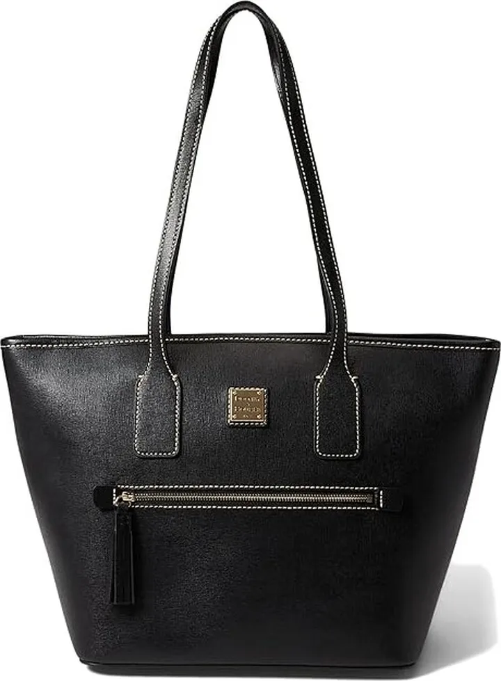 Dooney & Bourke Saffiano Small Tote (Black) Handbags