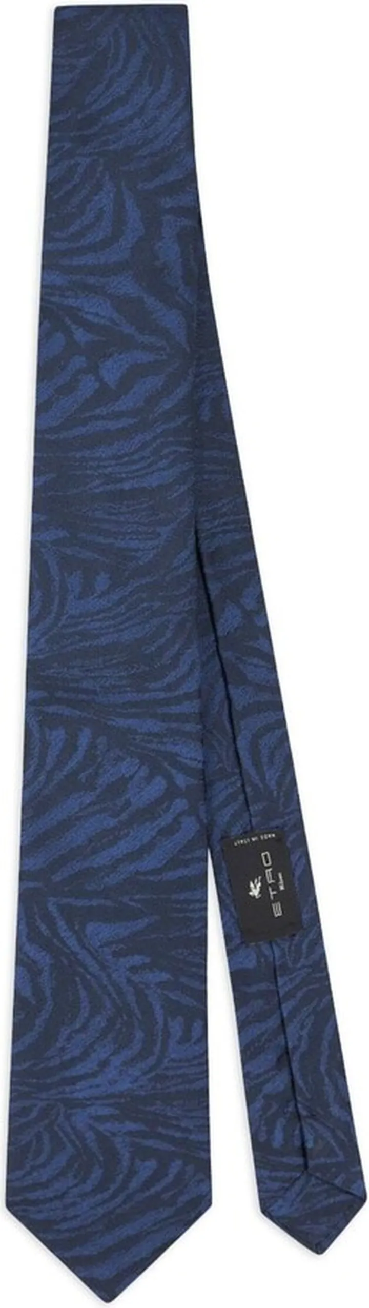Zebra-Print Silk Tie